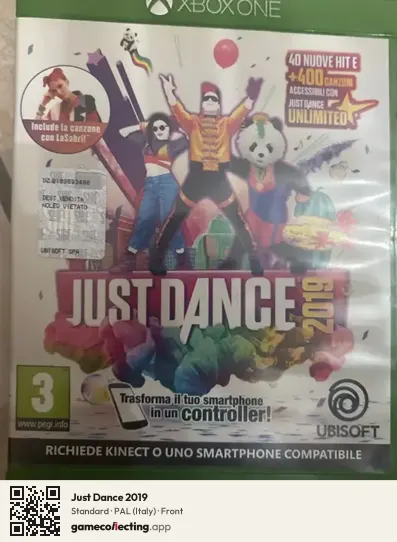 Just Dance 2019 Xbox One, Italy box front