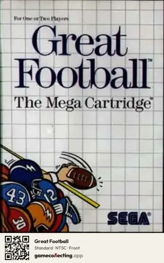 Great Football Sega Master System, NTSC box front