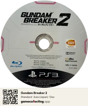 Gundam Breaker 2 PlayStation 3, Asia disc