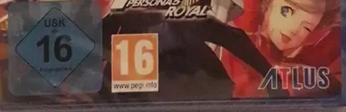 Persona 5 Royal, the USK square on its front