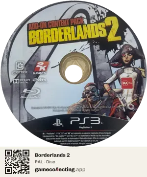Borderlands 2 PlayStation 3, PAL disc