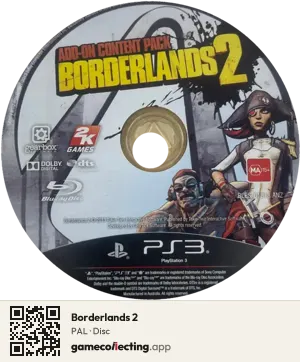 Borderlands 2 PlayStation 3, PAL disc