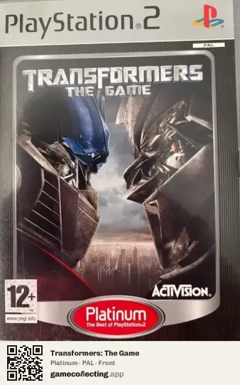Transformers: The Game PlayStation 2, PAL box front