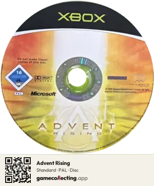Advent Rising Xbox, PAL disc