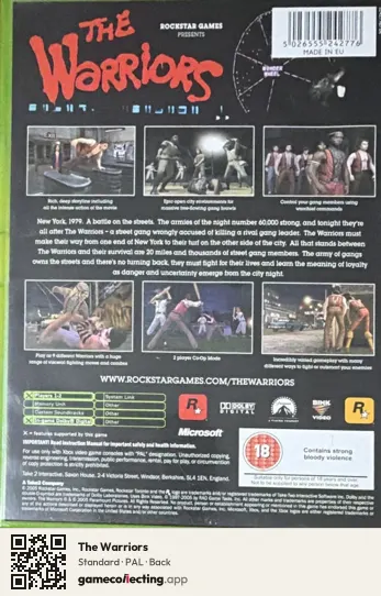 The Warriors Xbox, PAL box back