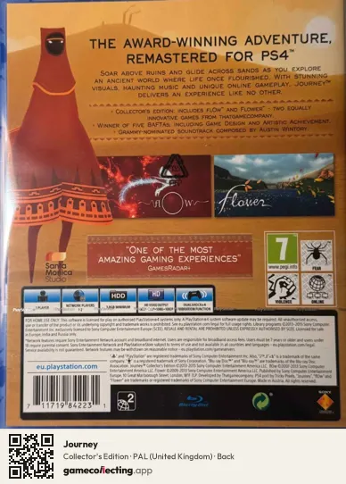 Journey PlayStation 4, United Kingdom box back