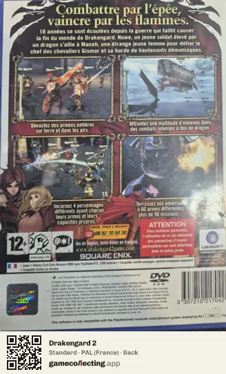 Drakengard 2 PlayStation 2, France box back