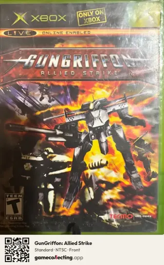 GunGriffon: Allied Strike Xbox, NTSC box front