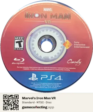 Marvel's Iron Man VR PlayStation 4, NTSC disc
