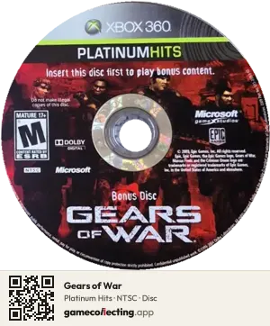 Gears of War Xbox 360, NTSC disc