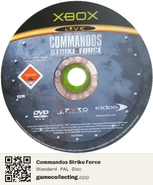 Commandos Strike Force Xbox, PAL disc