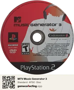 MTV Music Generator 3 PlayStation 2, NTSC disc