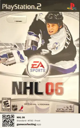 NHL 06 PlayStation 2, NTSC box front