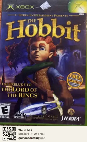The Hobbit Xbox, NTSC box front
