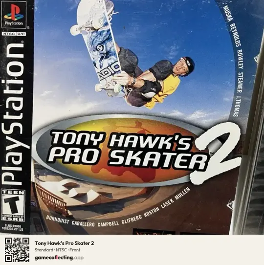 Tony Hawk's Pro Skater 2 PlayStation, NTSC box front