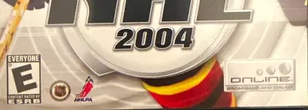 NHL 2004, the ESRB box on its front