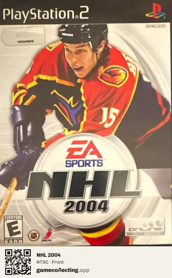 NHL 2004 PlayStation 2, NTSC box front