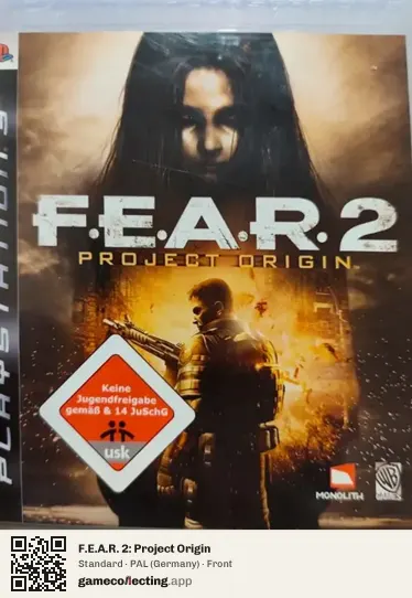 F.E.A.R. 2: Project Origin PlayStation 3, Germany box front
