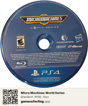 Micro Machines World Series PlayStation 4, NTSC disc