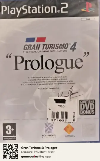 Gran Turismo 4: Prologue PlayStation 2, Italy box front