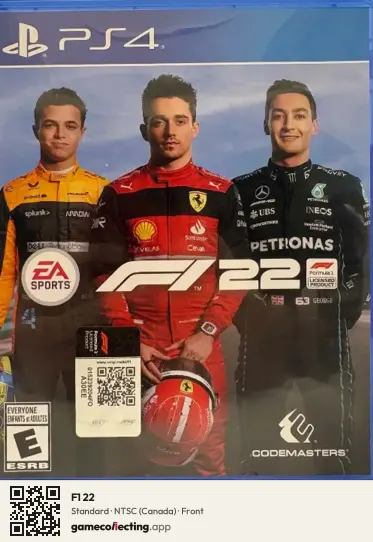 F1 22 PlayStation 4, Canada box front