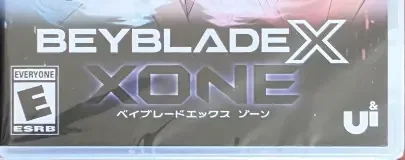 Beyblade X Xone, the ESRB box on its front