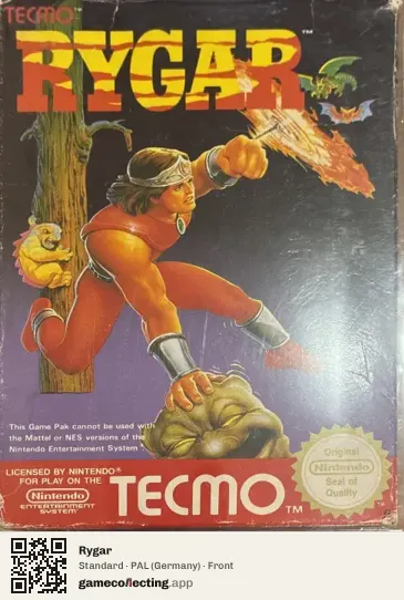 Rygar Nintendo Entertainment System, Germany box front