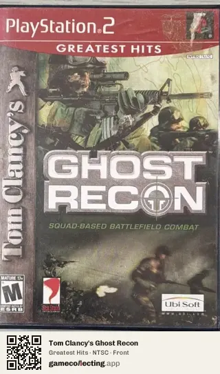 Tom Clancy's Ghost Recon PlayStation 2, NTSC box front