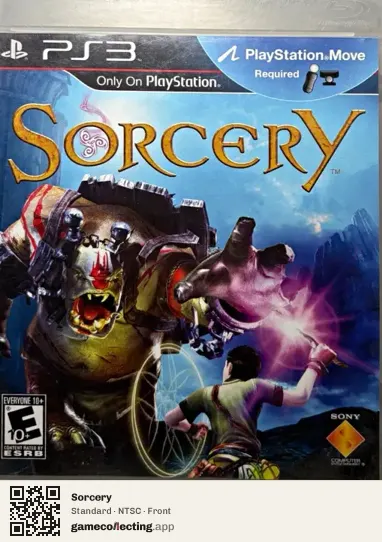 Sorcery PlayStation 3, NTSC box front