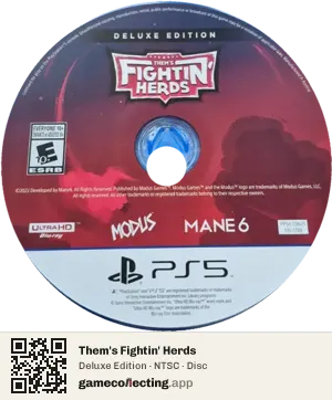 Them's Fightin' Herds PlayStation 5, NTSC disc