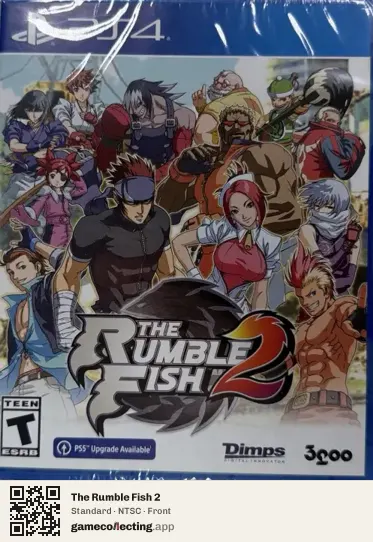 The Rumble Fish 2 PlayStation 4, NTSC box front