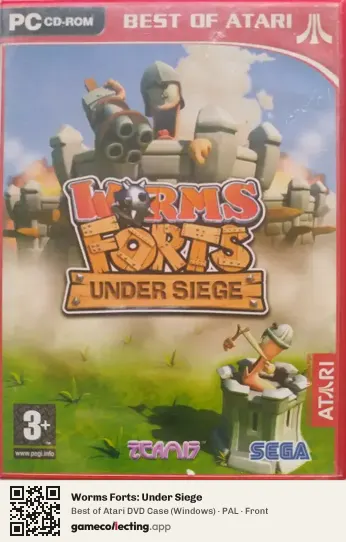 Worms Forts: Under Siege Computer, PAL box front