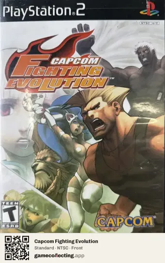 Capcom Fighting Evolution PlayStation 2, NTSC box front