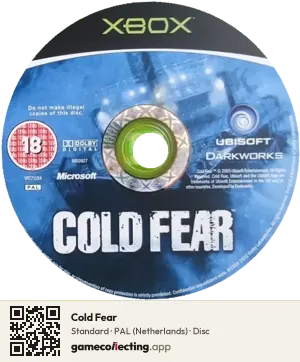 Cold Fear Xbox, PAL disc