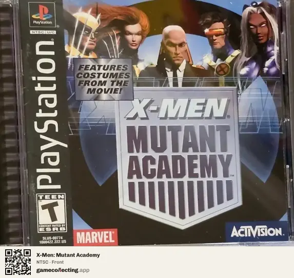 X-Men: Mutant Academy PlayStation, NTSC box front