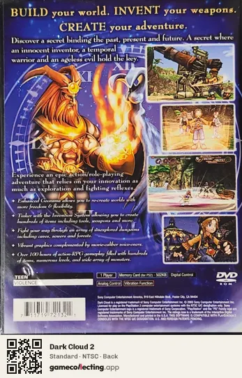 Dark Cloud 2 PlayStation 2, NTSC box back