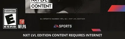 Madden NFL 21, the ESRB box on its front