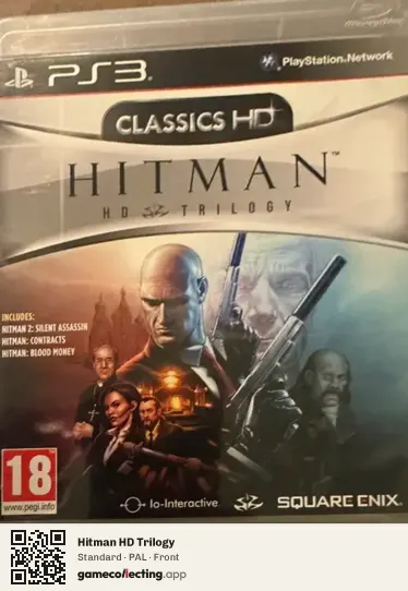 Hitman HD Trilogy PlayStation 3, PAL box front
