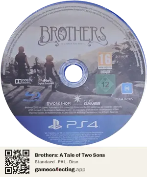 Brothers: A Tale of Two Sons PlayStation 4, PAL disc