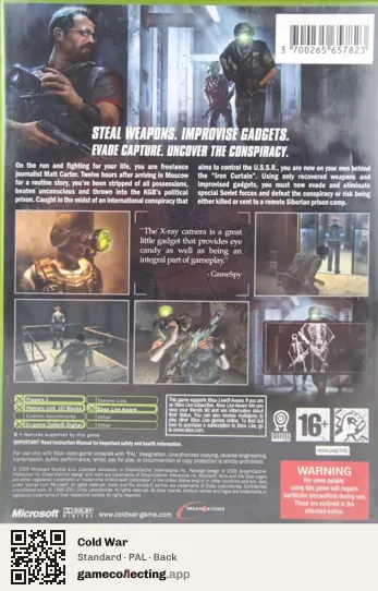 Cold War Xbox, PAL box back