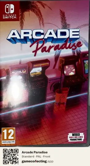 Arcade Paradise Nintendo Switch, PAL box front