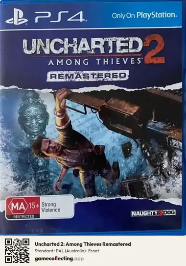 Uncharted 2: Among Thieves Remastered PlayStation 4, Australia box front
