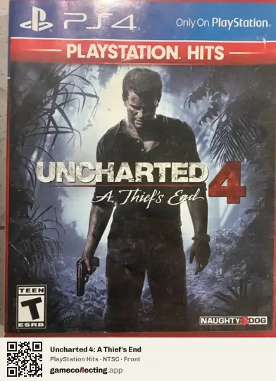 Uncharted 4: A Thief's End PlayStation 4, NTSC box front