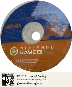 XGIII: Extreme G Racing Nintendo GameCube, Asia disc
