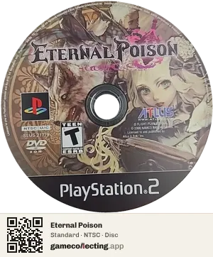 Eternal Poison PlayStation 2, NTSC disc