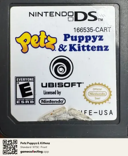 Petz Puppyz & Kittenz Nintendo DS, NTSC box front