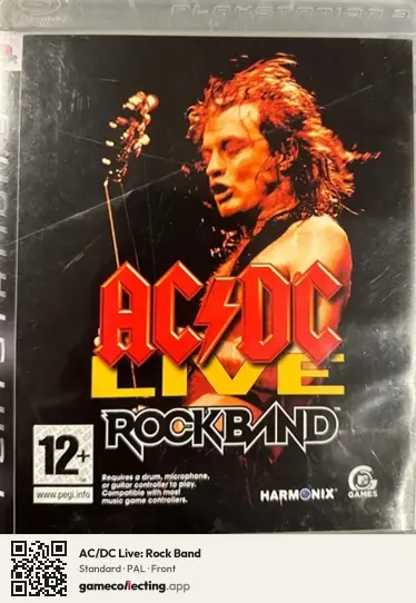AC/DC Live: Rock Band PlayStation 3, PAL box front