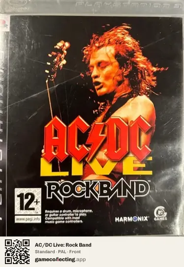 AC/DC Live: Rock Band PlayStation 3, PAL box front