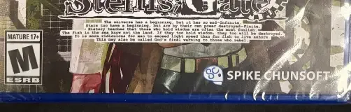 Steins;Gate Re:Boot, the ESRB box on its front
