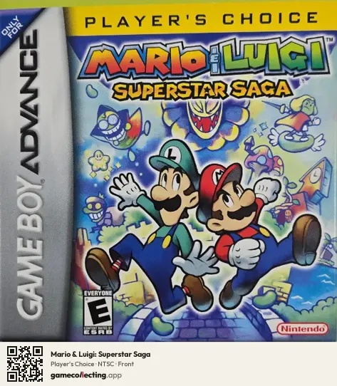 Mario & Luigi: Superstar Saga Game Boy Advance, NTSC box front